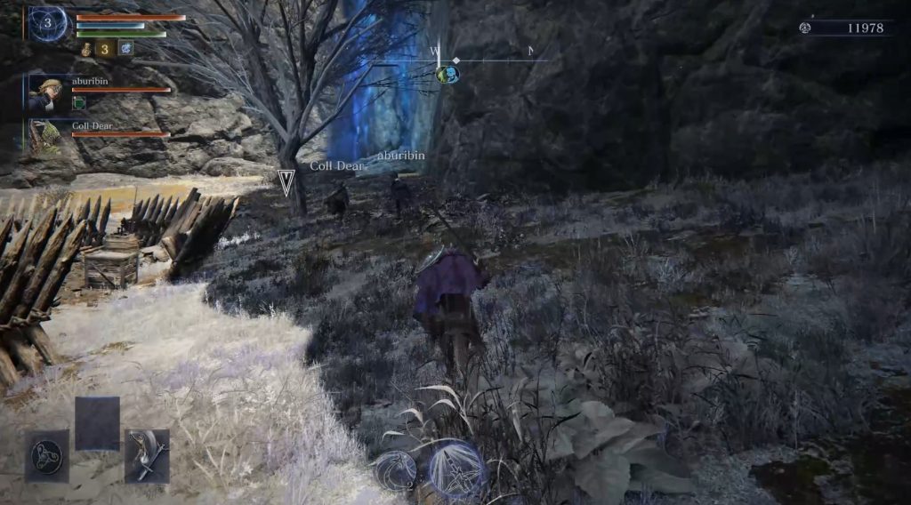 味方の後を付いて行っている画像